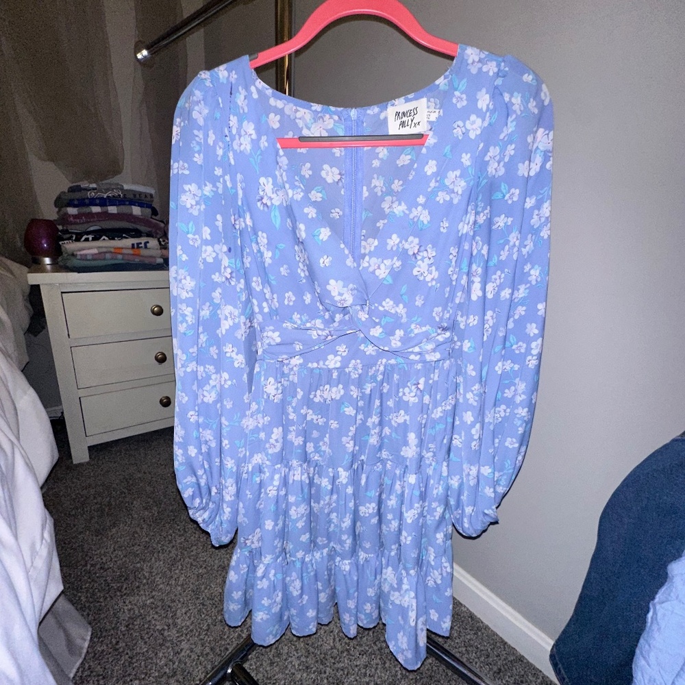 Blue Floral Princess Polly dress